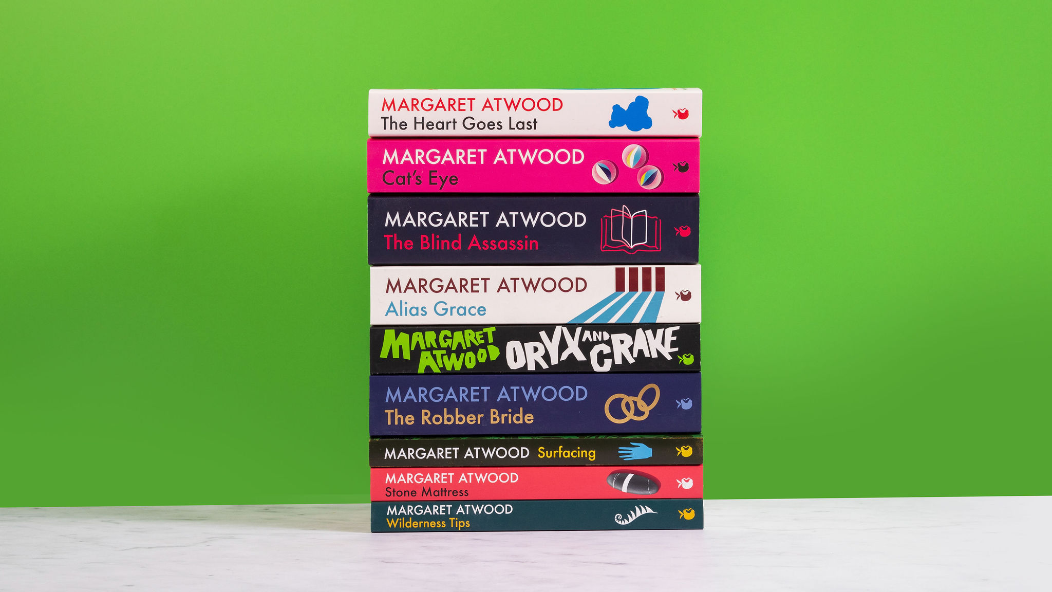 Where to start with Margaret atwood book stack